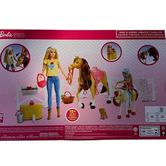 Barbie Hugs 'N' Horses Play set Kids Toy Gift - Barbie Doll and Chelsea - Picture 5 of 8